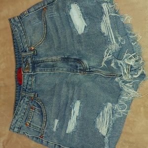 Denim shorts